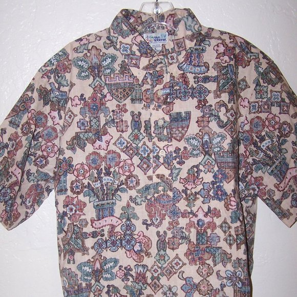 VINTAGE REYN SPOONER HAWAIIAN FLORAL SHIRT S3435 - Picture 1 of 9